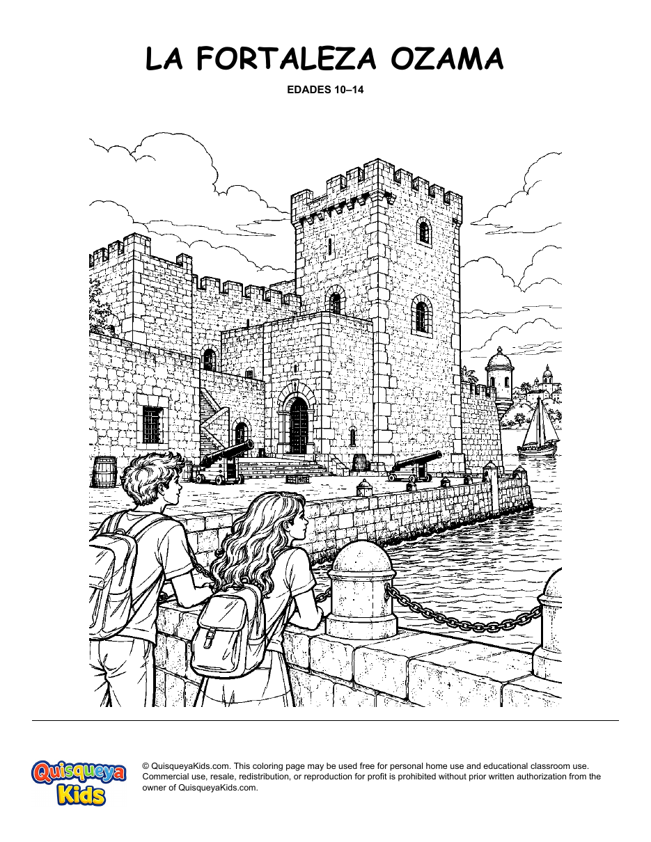 Preview of Fortaleza Ozama in Detail coloring page