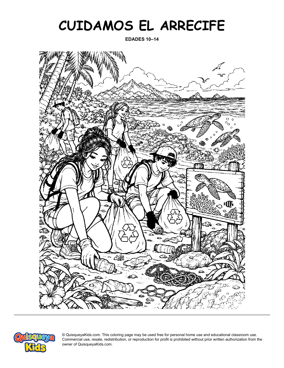 Preview of Protecting the Reef coloring page